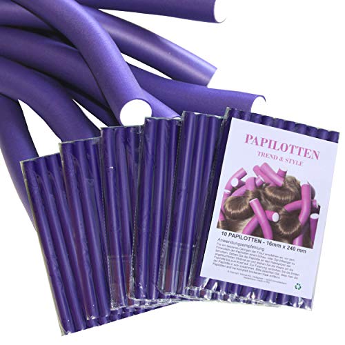 ¡¡NUEVO!! De 10 hasta 60 Bigudíes, de Ø16 x 240mm Rulos para el pelo Rodillos Rulos flexibles Bigudíes Productos de peluquería Rizador, 60 unidades