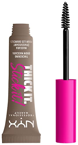 NYX Professional Makeup Thick It. ¡Fíjalas! Máscara de cejas, matiza y rellena con 16 horas de duración, Taupe