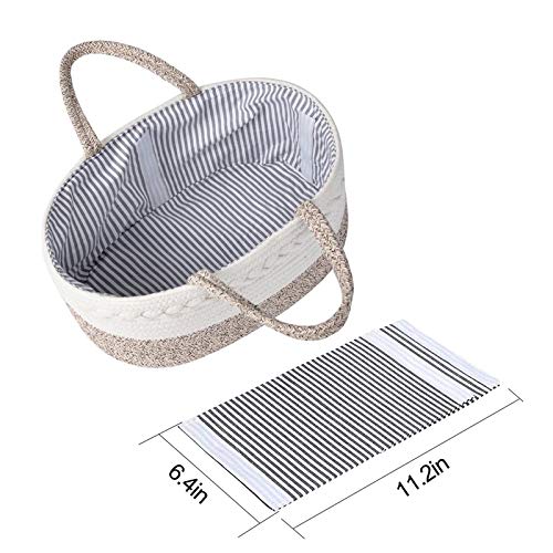 Organizador de pañales para bebé - Cesta de pañales, Organizador de pañales Multifuncional con 3 compartimentos extraíbles