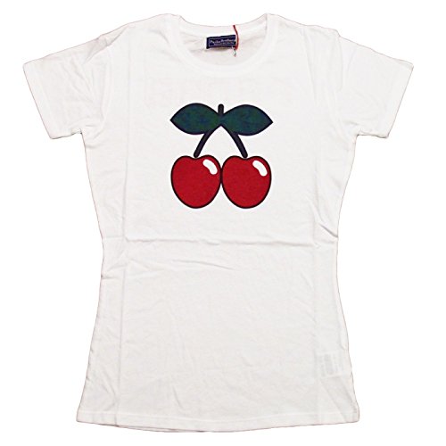 Pacha: Camiseta Blanca mujer Cereza Plana Logo - Blanco, L - Large