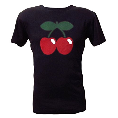 Pacha: Camiseta Negra hombre Cereza Plana Logo - Negro, M - Medium