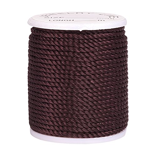 PandaHall 10 Rollos Nylon Cordón de Hilo de Reborde 10 Colores 1 mm Cordón de macramé Sedoso Cordón Trenzado para Pulsera Collar Fabricación de Joyas Cadena