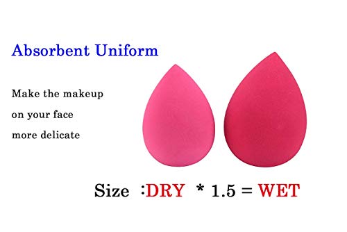 [Paquete 3] Beauty Makeup Sponge Blender, No-Latex Soft Cosmetic esponja