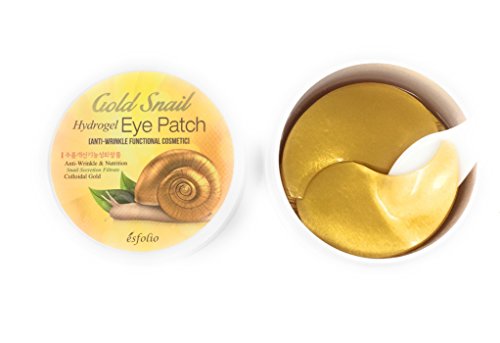 Parche de hidrogel de caracol dorado antiarrugas y nutrición por Esfolio (60 piezas)