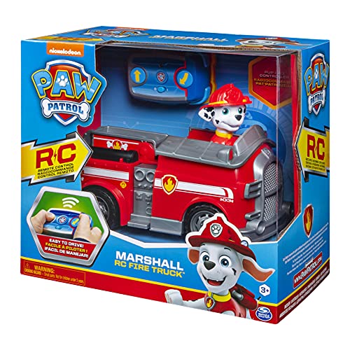PATRULLA CANINA - COCHE TELEDIRIGIDO DE MARSHALL - Coche RC de Marshall con 2 Direcciones Fácil de Manejar para Principiantes Patrulla Canina - 2.4GHZ hasta 76m - 6054195 - Juguetes Niños 3 Años +