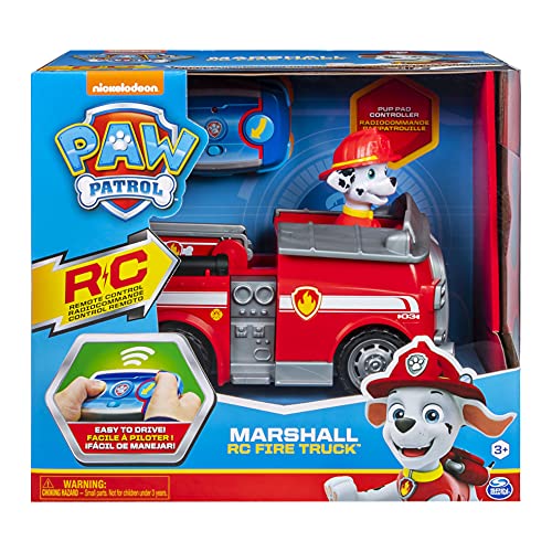PATRULLA CANINA - COCHE TELEDIRIGIDO DE MARSHALL - Coche RC de Marshall con 2 Direcciones Fácil de Manejar para Principiantes Patrulla Canina - 2.4GHZ hasta 76m - 6054195 - Juguetes Niños 3 Años +