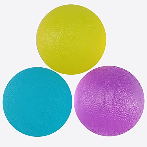 Pelota Rehabilitacion Mano, Antiestres Ejercitar para Fisioterapia, Pelota Antiestres Pelotas Ejercicio Manos, Tratamiento de Manos, Alivio del estrés, 3 Niveles de Resistencia, 3 Colores