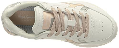Pepe Jeans London Britt College Girls, Zapatilla, 800 W, 39 EU