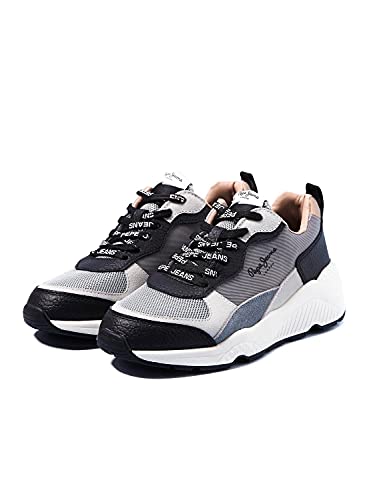 Pepe Jeans London Harlow Full, Zapatilla Mujer, 909COOL Grey, 41 EU