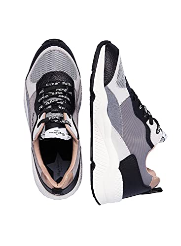 Pepe Jeans London Harlow Full, Zapatilla Mujer, 909COOL Grey, 41 EU