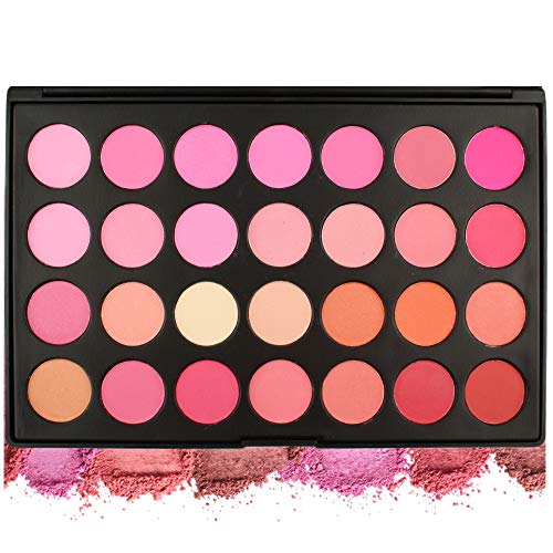 PhantomSky 28 Colores Cara Polvos Coloretes/Blush Paleta de Maquillaje Cosmética - Perfecto para Uso Profesional y Diario