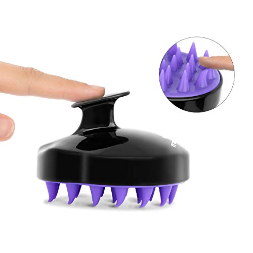 PHILORN Masajeador Cuero Cabelludo para Limpieza del Cabello [Húmedo y Seco] Silicona Suave Masajeador Cabeza, Cabelludo Masaje Peine, Cepillo del Massager del Champú para Hombre, Mujer, Niño, Mascota