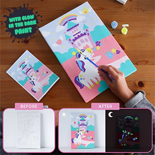 Pintar por Numeros Niños Unicornios, Pack 3 Lienzos - BONNYCO | Unicornios para Niñas, Kit Manualidades para Niñas, Juguetes Regalos para Niñas | Dibujos para Pintar con Numeros Unicornio Juguete