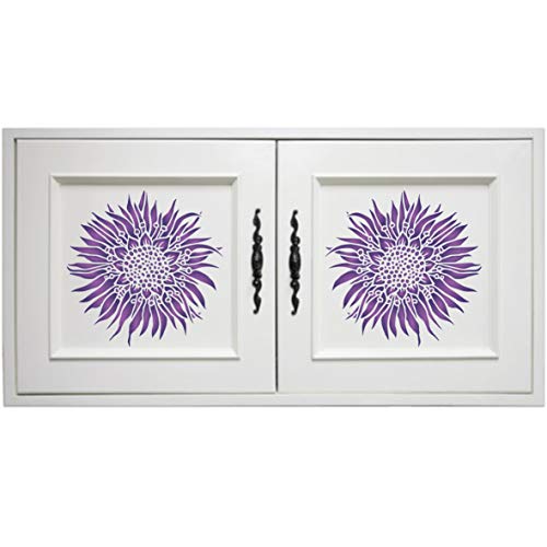 Plantilla de flores de la pasión, 16,51 x 16,51 cm (M) – Plantillas para paredes originales estilizadas Passiflora Vine Flower Plantilla Plantilla de diseño de flores