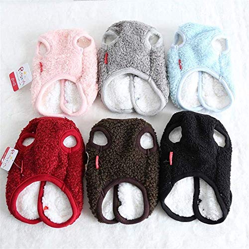 POD Winter Autumn Thicken Warm Dog Clothes Soft Lamb Cashmere Dog Vest Cute Cartoon Bear Decor Pet Jacket for,D,* S