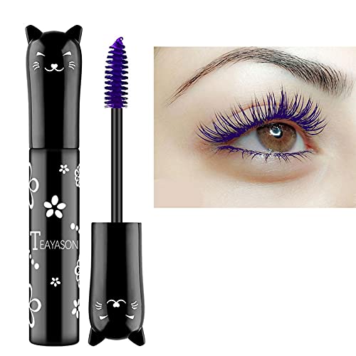 Pratvider Maquillaje de Ojos Máscara de pestañas de 6 Colores Efecto de pestañas postizas Máscara de pestañas Lavable, Aumenta la Longitud de Las pestañas Definición de Volumen Lifting Curling Uso