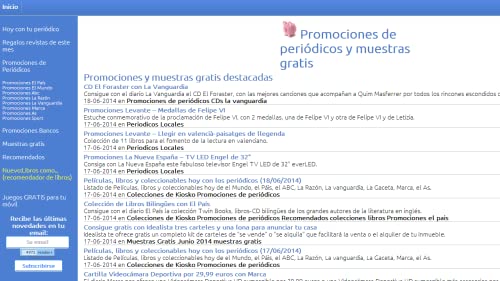 Promociones y cosas gratis