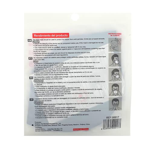 PUBLIMER Mascarilla FFP2 Homologada Certificado CE - 5 capas - Caja Expositor 50 Unidades COLOR NEGRO