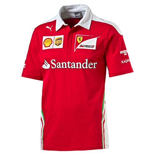 PUMA - Polo SF Team, Hombre, SF Team, Rosso Corsa, XL