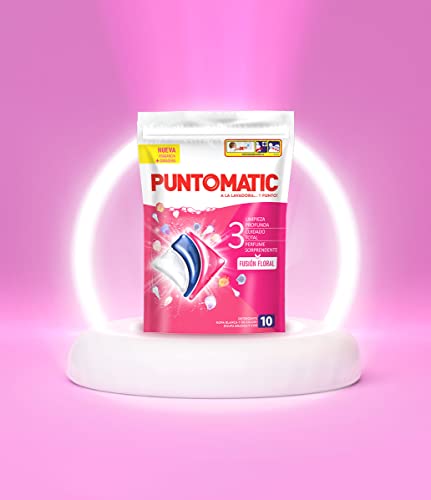 Puntomatic Cápsulas Tricámara - Detergente Lavadora para Ropa Blanca y de Color, Quitamanchas |10 lavados