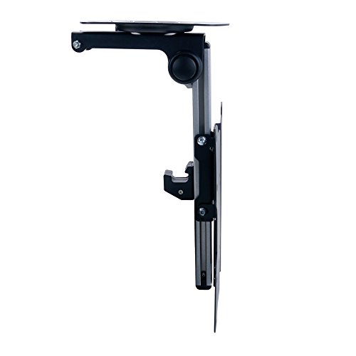 Puremounts PM-Slope-37 - Soporte para Techos en Declive, Inclinable 105°, Regulable en Altura, Carga Máxima 20Kg, Negro / Plata, Vesa Máx. 200x200, Universal