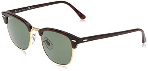 Ray-Ban Clubmaster 990/9J Gafas de Sol, Shiny Red/Havana, 49 para Hombre