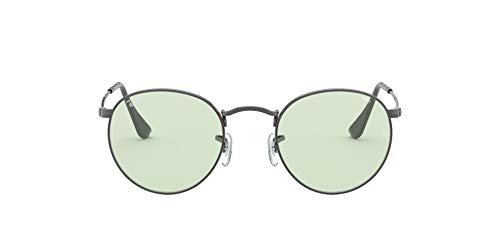 Ray-Ban RB3447 Evolve Round Metal Sunglasses Gafas, Ruthenium/Lught Green, 50/21/145 Unisex Adulto