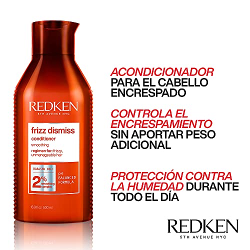 Redken Champú Frizz Dismiss para Cabello Encrespado, 500 ml