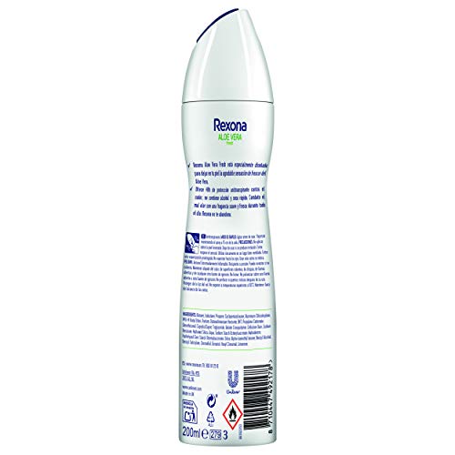 Rexona  Desodorante Aerosol Antitranspirante para mujer Aloe Vera  200ml
