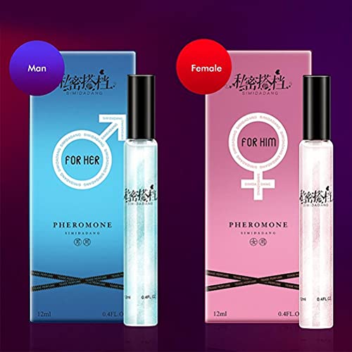 Rlevolexy Perfume de feromonas Fragancia Atractiva Perfume romántico de feromonas Unisex para Hombres y Mujeres 12ML
