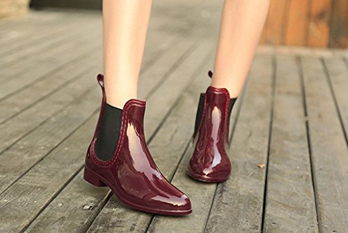 SAGUARO® Mujer Botas de Lluvia Festival Botas de Agua Muy Ligera Rojo 40