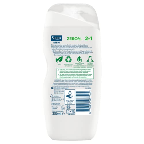 Sanex ducha hombre 0% piel normal 251 ml