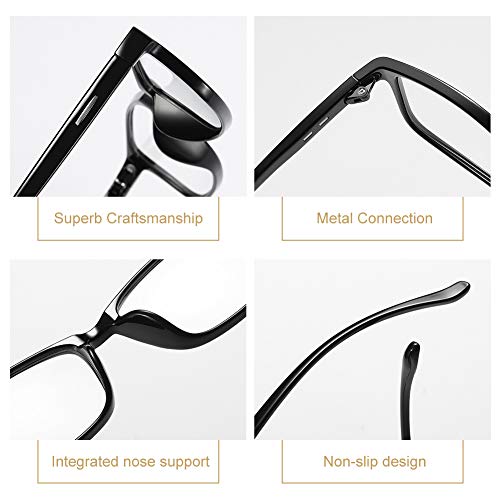 SCOBUTY Gafas Luz Azul,Gafas de Ordenador,Gafas con Filtro de luz Azul,Gafas de Pantalla,Antiluz Azul,Anti UV, Gafas para Ordenador Gaming PC para Hombre Mujer