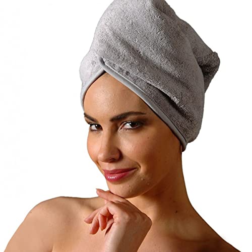 Sensei La Maison du Coton - Gorro turbante, algodón, gris perla, Talla única