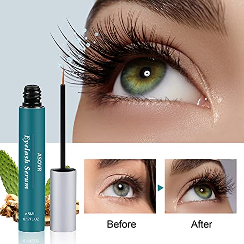 Serum Crece Pestañas de Rápido Crecimiento Mejorado, Sérum Eyelash Cejas Crecimiento Natural Puro, Alargador de Pestañas Hipoalergénico,0 Hormonas,Nutre Fortalece las Pestañas,Más Largas y Gruesas 5ml
