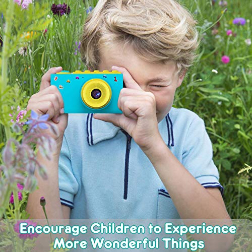 ShinePick Cámara Digital para Niños,Zoom Digital de 4X / 8MP / 2" TFT LCD de la Pantalla Cámara Fotos con Tarjeta de Memoria (Azul, 32GB Tarjeta incluida)