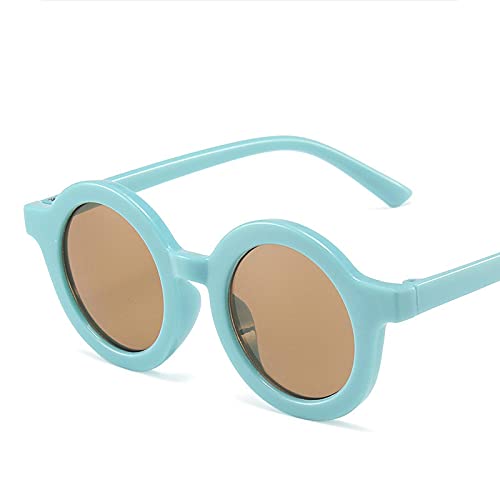 ShZyywrl Gafas De Sol De Moda Unisex Children's Sunglasses Retro Round Sun Glasses Decorative Girls Eyewear Fashion Boys Shade Vintage Kids Sunglasses C2