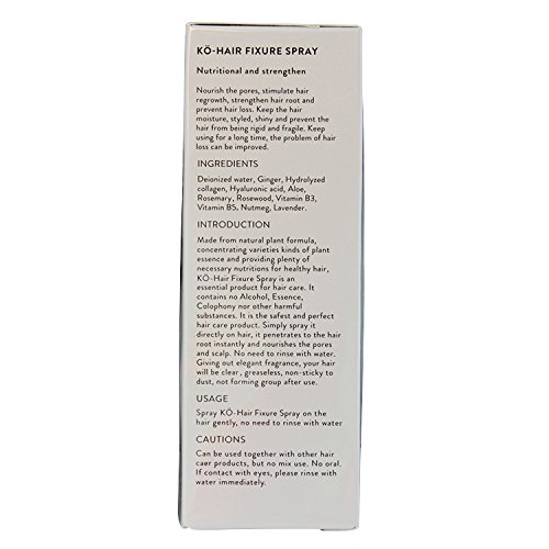 Spray fijador KÖ-Hair para fortalecer las raíces del cabello y fijar Fibers, para densificar el cabello, para cabellos claros y para cabellos parciales.