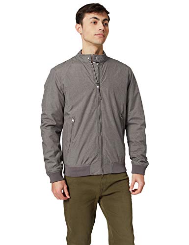 Springfield Chaqueta técnica Textura Cuello Tira, Gris Oscuro, XS para Hombre