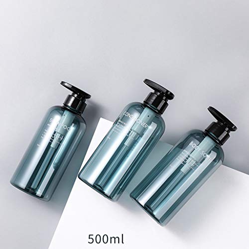 SSYY Botella dispensadora de champú vacía de 500 ml, champú recargable gel de ducha acondicionador para el cabello bomba dispensador de botellas
