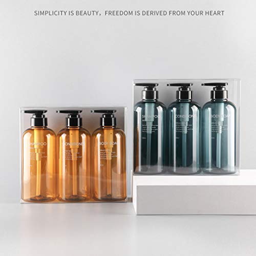 SSYY Botella dispensadora de champú vacía de 500 ml, champú recargable gel de ducha acondicionador para el cabello bomba dispensador de botellas
