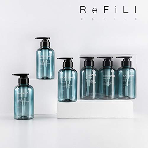 SSYY Botella dispensadora de champú vacía de 500 ml, champú recargable gel de ducha acondicionador para el cabello bomba dispensador de botellas