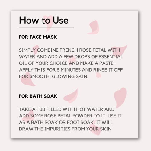 SVATV Polvo de pétalos de rosa II Rosa centifolia II Paquetes faciales naturales y formulaciones de mascarillas faciales II Sin químicos Sin conservantes II Sin colorantes artificiales II 227g