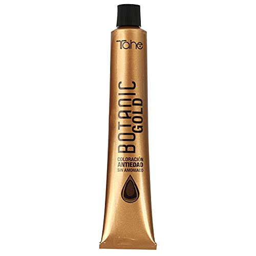 Tahe Botanic Gold Tinte Cabello Profesional/Tinte Pelo/Coloración Capilar Permanente Sin Amoniaco Nº 4.31 Castaño Medio Dorado Ceniza, 100 ml