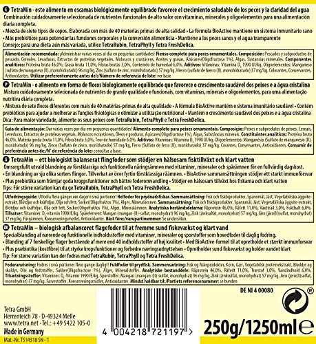 TetraMin Flakes Alimento para peces en forma de escamas, para peces sanos y aguas claras, 1 L