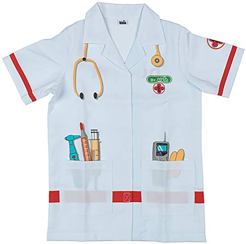 Theo Klein 4614 Bata de médico - Disfraz de buena calidad - Alrededor de 55 cm de largo - Juguete para niños desde 3 hasta aprox. 6 años