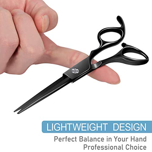 Tijeras de peluquería prémium de Lidasen luz para cortar el pelo, tijeras de peluquería de acero inoxidable, tijeras profesionales con estuche, tijeras de entresacar perfectas para hombre y mujer