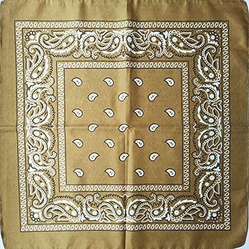 TLBBJ Accesorios para el Cabello Hombres Cuadrado Bandanas Moda Tela Mascarilla Diademas para Mujeres Girls Sport Bandas de Pelo Bandas Bufandas Accesorios Moda (Color : Khaki)