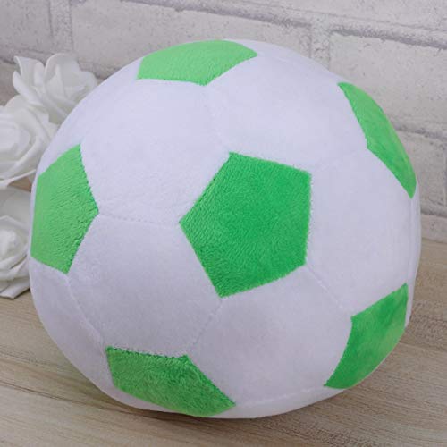Toddmomy Pelotas de Fútbol de Peluche Peluche Peluche de Fútbol Peluche de Fútbol Almohada Balón de Fútbol Pelota de Juguete Relleno de Fábil Ball para Niños 23 Cm (Verde)