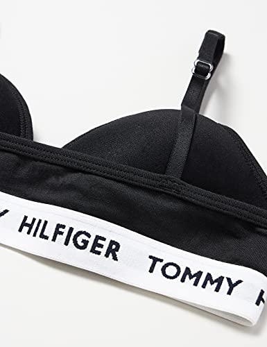 Tommy Jeans Padded Triangle Bra, Sujetador para Mujer, Negro (Black), 14 Años